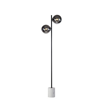 Lampa podłogowa dwie szklane kule Moma